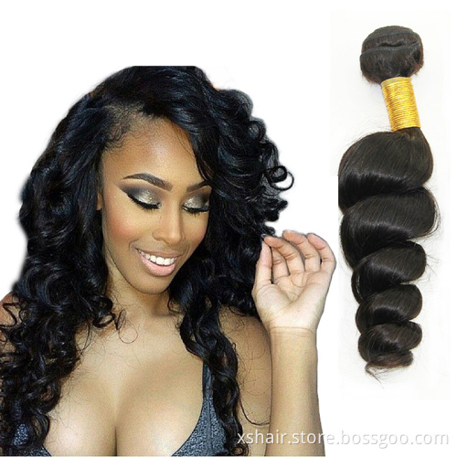 10A Loose Wave Hair Bundles Brazilian Virgin Human Hair Natural Black 100% Human Hair Bundles